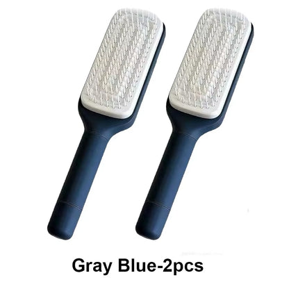 Self-Cleaning Hairbrush Retractable Bristle Hair Brush Anti-Static Sclap Massage Comb One-Key Hair Loss Airbag Hair Removal Comb